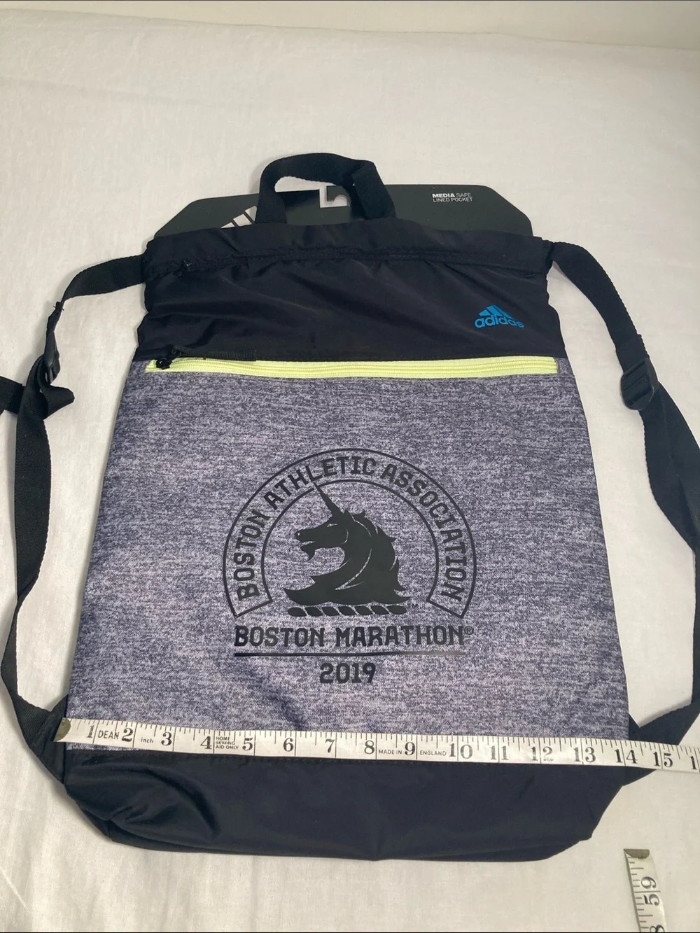 Adidas  Black grey Boston Marathon BAA Amplifier sackpack